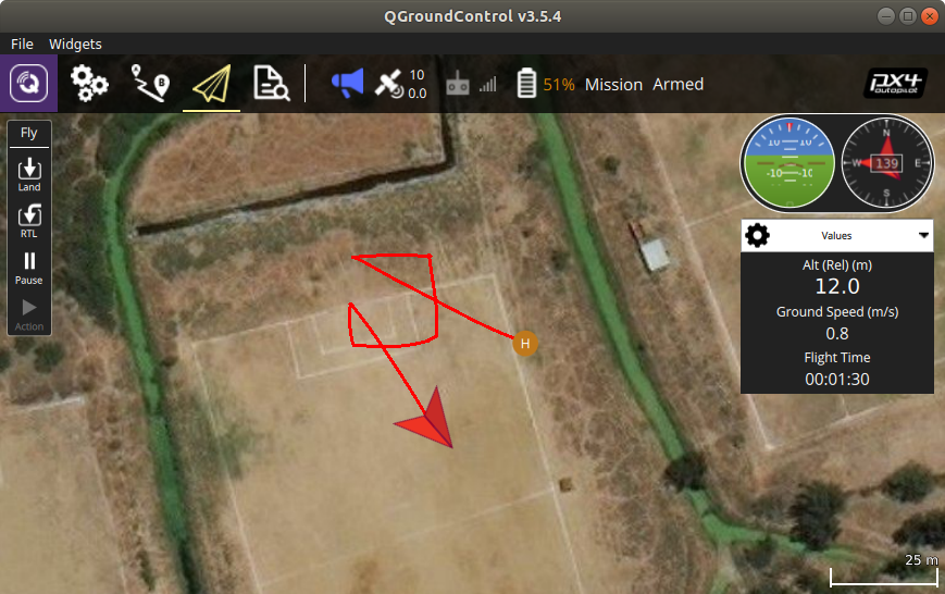 Aplicación de estación de control de tierra "QGroundControl"