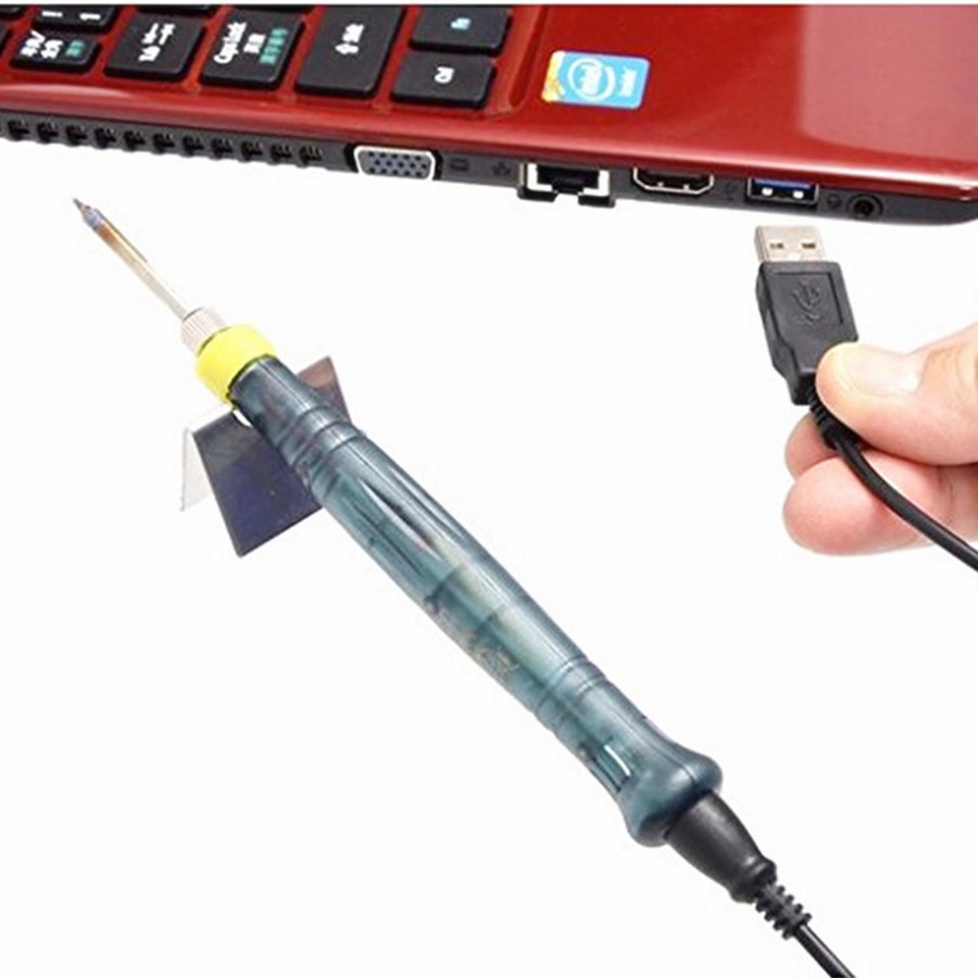 Cautín USB 5V 8W / Soldador portátil para uso electrónico - Tecnopura